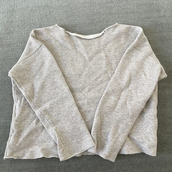 Mother Sweater Women S Gray The Drop Easy Raw Sweatshirt Casual Knit Classic - Picture 2 of 10